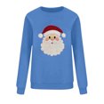 thumbnail image 6 of PNTUTB Women's Christmas Holiday Fashion Xmas Pattern Printed Crew Neck Long Sleeve Hoodless Pullover Sweatshirts, 6 of 6