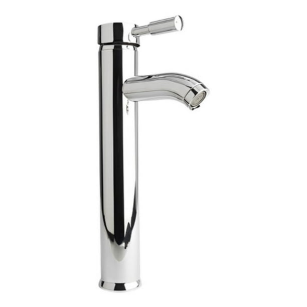 Llave Lavabo Hidroflud Mezclador Monomando Alta Cromado 30cm 1 kg Color Plateado Griferia Convencional