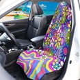 thumbnail image 2 of Bulopur Psychedelic Retro Flower Power Car Seat Towel Universal Soft Breathable Seat Protector for Boho Vintage Car Decor Fit SUV Sedan Truck, 2 of 8