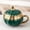 Green GN, variant on Ceramic Pumpkin Cup with Lid and Spoon 300ML Electroplated Mug European Style Cute Halloween Gift for Coffee Tea Breakfast Multiple Colors
