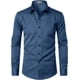 thumbnail image 2 of Camisa de vestir de manga larga para hombre, sin arrugas, casual, con botones, 2 of 7