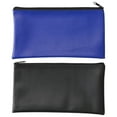thumbnail image 1 of 2Pcs Leather Cash Bag Portable Documents Bags Zipper Files Pouches File Storage Bags for Men, 1 of 9