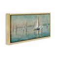 thumbnail image 4 of Stupell Industries Panoramic Sailing at Sunrise Nautical & Beach Painting Gold Floater Framed Canvas Art Print Wall Art, 31 x 14, 4 of 10