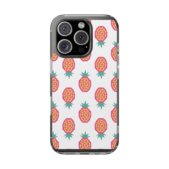 DistinctInk Clear Hybrid Case for Apple iPhone 16 Pro (6.3" Screen) - Pink - Shockproof Protection