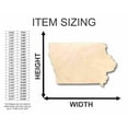 thumbnail image 2 of Unfinished Wood Iowa Shape - State - Craft - up to 46" DIY 46" / 1/2", 2 of 3