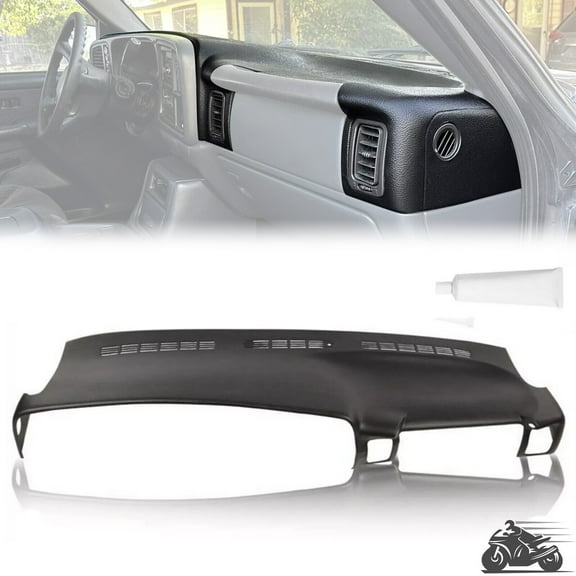 Molded Dash Cover Cap Board Overlay Black For 1999-06 03 Chevy Silverado Sierra