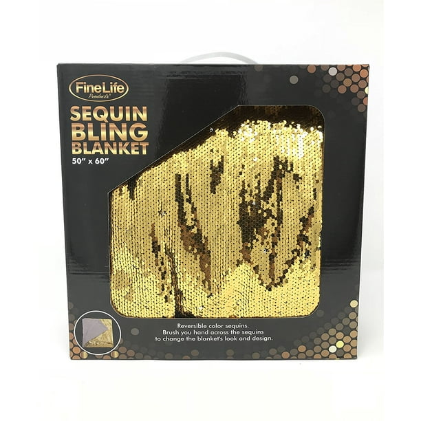 Fine Life Products Reversible Sequin Bling Blanket, 60 X ...