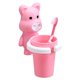 thumbnail image 1 of Minnieouse Juego de cepillo de autoadhesivo de estilo de dibujos animados, soporte para cepillo de de baño, Kit de taza, herramienta de limpieza cuidado de los oídos Rosado, 1 of 6
