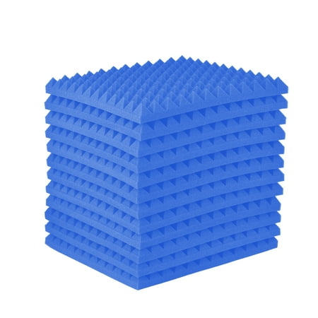 CACAGOO 12 Pack-Studio Acoustic Foams Sound Absorption Proofing Panels High-density Wedge Tiles Isolation for Walls Ceiling 12*12*1.2in (Type 1)