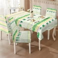 thumbnail image 2 of TSOVTHRID Cute Shamrock Bowknot Stripe Print 5 Pcs Dining Chair Covers and Tablecloth Set, Stain Resistant Table Cloth Dining Chair Slipcovers for Holiday Festival St. Patrick's Day Decoration, 2 of 7
