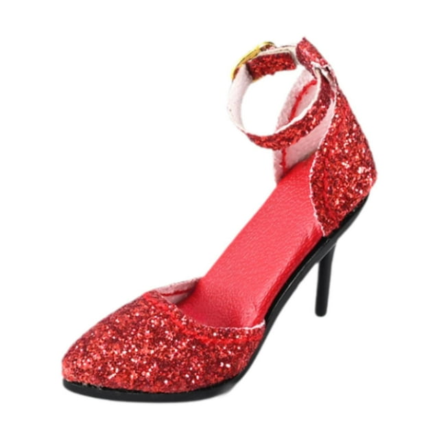 Sandalias de Tacón Alto Perfecl Figura a Escala 1/6 Rojo