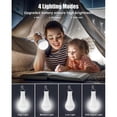thumbnail image 3 of USB Rechargeable Light Bulb,Battery Backup Emergency Light Bulb,4 PCS, 3 of 5
