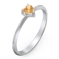 thumbnail image 3 of Heart Birthstone Ring - Citrine (November), 3 of 6