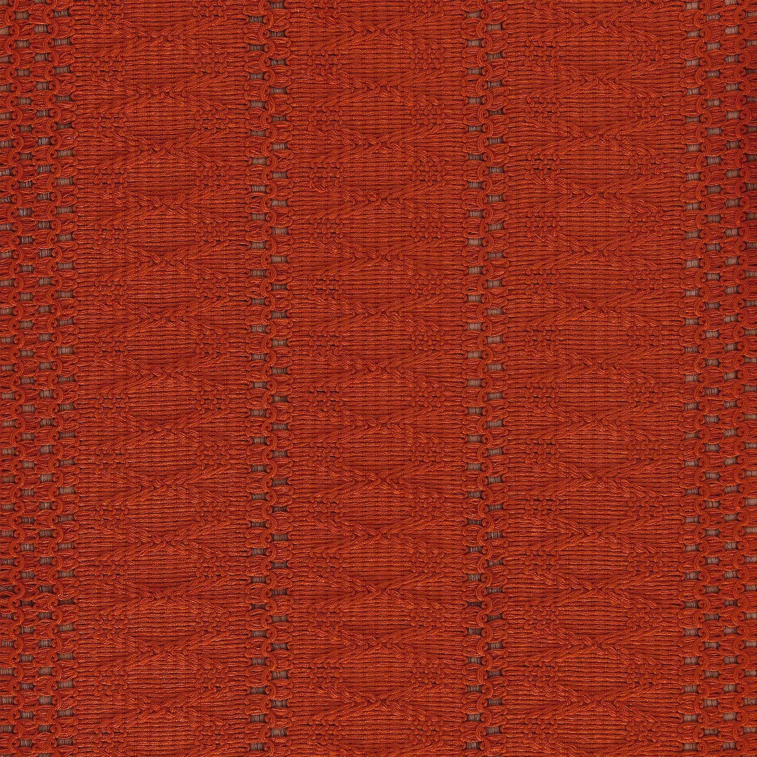 Boho Table Runner, Macrame Style Ivory Table Runners Farmhouse Woven Home Decor, 12x48 Inch, Dark Orange