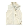 thumbnail image 3 of DDAPJ pyju Men's Outerwear Vests Lightweight Sleeveless Zip Up Jacket Winter Warm Outdoor Golf Vests with Pockets Beige XXXL, 3 of 9