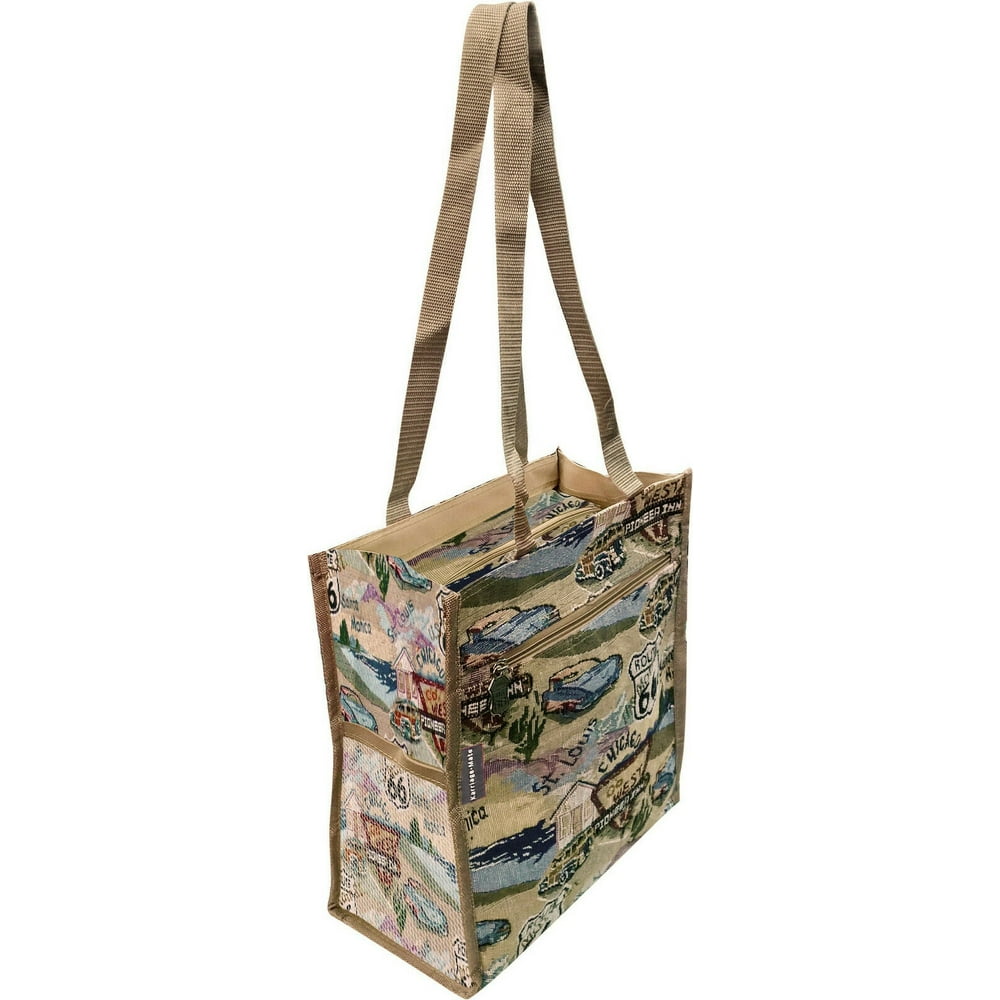 Route 66 Tapestry Travel Shopping Tote Bag T312A66