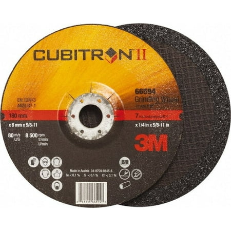 

3M Cubitron II 64319 Quick Change Depressed Center 7 Grinding Wheel 36 Grit