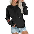 thumbnail image 6 of Women's Fashion Casual Comfortable Round Neck Hooded Long Sleeve Christmas Print Warm Sweatshirt for Holiday Wear and Winter Season Comfort,Black,2XL, 6 of 6