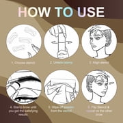 Aliver Eyebrow Stencil Kit One Step Eyebrow Stamp Shaping Set, Medium Brown