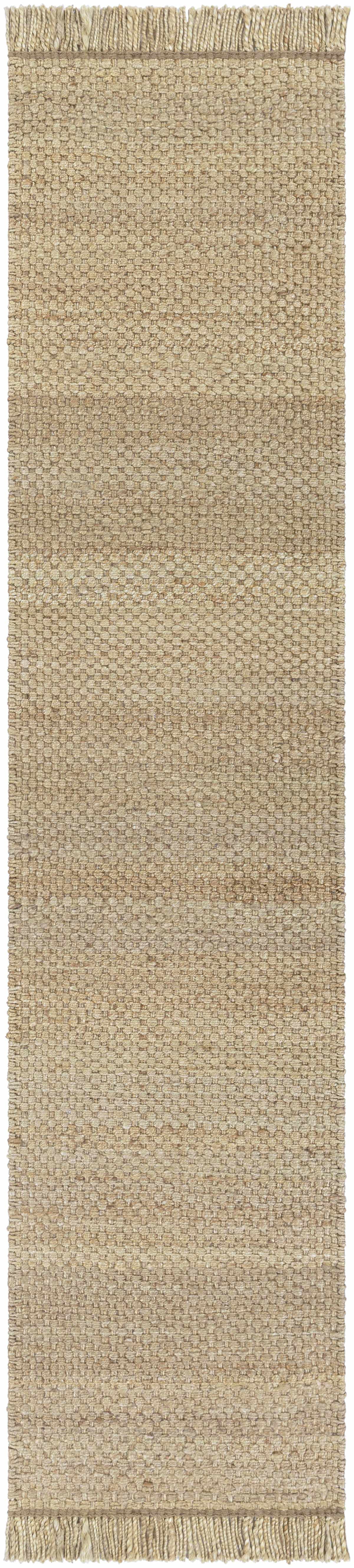 Hauteloom Hovland Jute Hallway, Kitchen Runner Rug - Traditional, Transitional - Beige - 2'3" x 10'