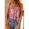 thumbnail image 1 of Women's Multicolor Spaghetti Straps Floral Print Sleeveless Top, 1 of 5