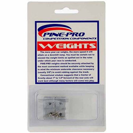 Pine Car Derby Weights, Square, 2 oz, 8pk