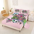 thumbnail image 2 of Erosebridal Football Games Theme Queen Sheet Sets,Soccer Sport Classic Geometric Plaid Kids Bed Set For Girls 4 Pieces, 2 of 6