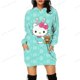 thumbnail image 3 of Vestido con capucha y estampado 3D de Hello Kitty, de Japón, para otoño, informal, de manga larga, con dibujos animados, 3 of 5