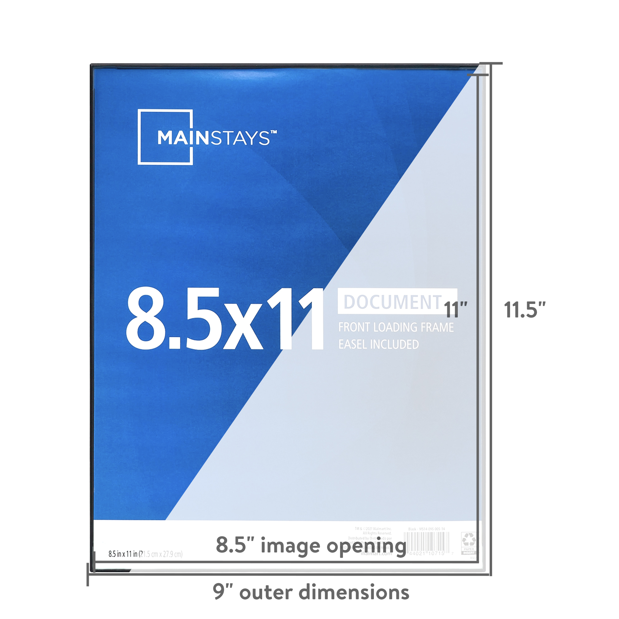 Mainstays 8.5 x 11 Front-Loading Picture Frame, Black (4-Pack) photo 5