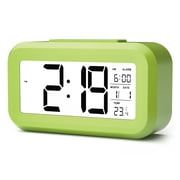 Snooze Electronic LED Digital Alarm Clock Backlight Time Calendar Thermometer Temperature