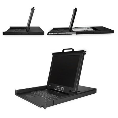 UPC: 0065030872485 | StarTech RKCONS1708K 8-Port Rackmount KVM Console with 17  Display