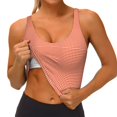 thumbnail image 3 of Picia Orange Gingham Sports Bra for Women,Padded Strappy Sports Bras Medium Support Yoga Bra with Removable Cups,Running Yoga Bra-Large, 3 of 9
