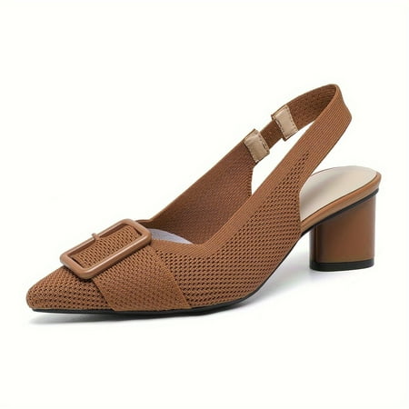 

HOLXI 2024 Women s Fashionable Patent Slingback High Heels Leather Sandals with Ankle Strap
