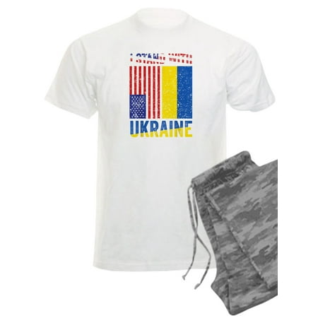 

CafePress - I Stand With Ukraine Support Ukrainian Ame Pajamas - Men s Light Pajamas