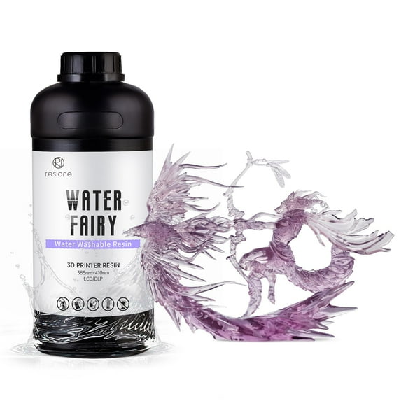 Impresora 3D de resina RI RESIONE, lavable con agua, cristal morado, 1 litro