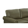 thumbnail image 4 of 2-Seater Sofa, Upholstered PU Leather Loveseat Sofa Chair with Storage Drawer, Wood Legs, Large Back, Nail Decoration, Modern Accent Sofa Couch for Living Room, Guest Room, Grey, 4 of 8