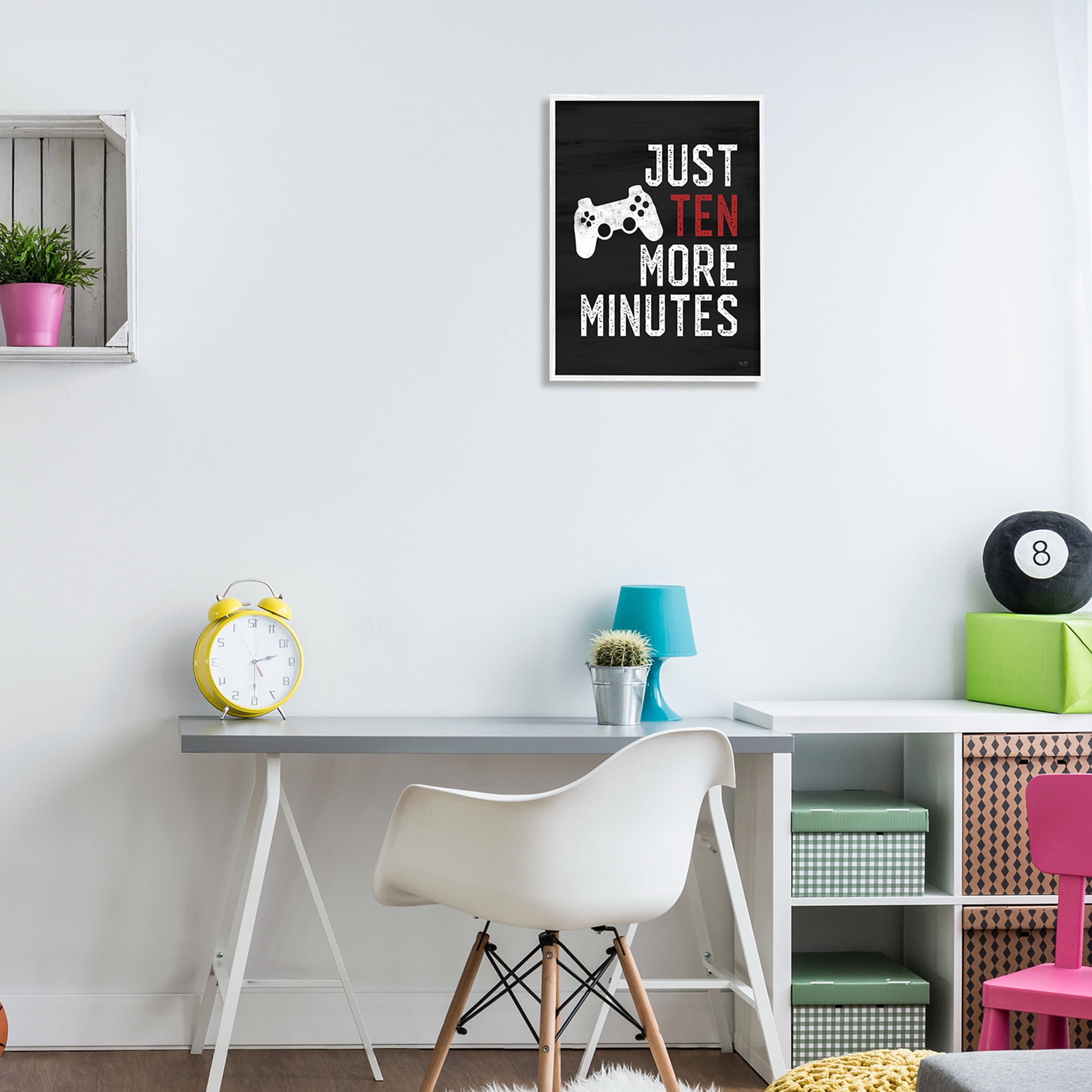 Stupell Industries Ten More Minutes Gamer Saying Quote Controller , 16 x 20, Design by Lux + Me Designs