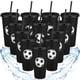 thumbnail image 1 of 12 Vasos Plásticos de Fútbol de 710 ml con Tapa y Pajilla - Pack de 12, 1 of 7