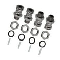 thumbnail image 1 of 4Pcs 17mm à 23mm Roue Hexagonale Moyeu Adaptateur Conversion Écrous 4pcs Rallonge en Caoutchouc Titane Gris, 1 of 8