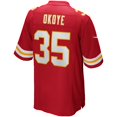 thumbnail image 3 of Men's Nike Christian Okoye Red Kansas City Chiefs Game Retired Player Jersey, 3 of 4