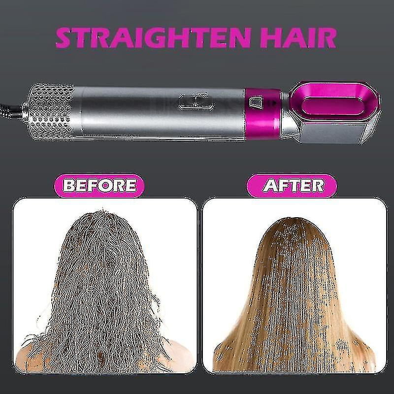 Active 5 In 1 Hair Electric Hair Styler Hair Dryers Curler Straighteners Blow Dryer Brush Dry Set Black