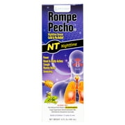 Rompe Pecho Night Time Cold & Flu Relief Herbal Liquid, Nighttime Formula with Honey & Eucalyptus, Alcohol-Free, 6 fl oz