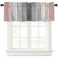 thumbnail image 2 of Retro Pink Gray Gradient Woodgrain Curtain Home Decoration Living Room Short Curtains Window Treatments For Kitchen Bedroom, 2 of 6