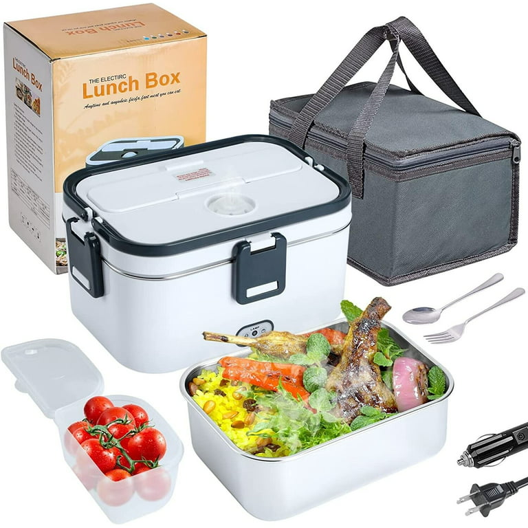 USB Food Heating Bag Container Lunch Heater Tote Electric Heated Lunch Box  Insulation Bag lunch box for Travel Cooking Car Office , Gray