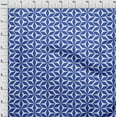 thumbnail image 4 of oneOone Viscose Chiffon Medium Blue Fabric Geometric Craft Projects Decor Fabric Printed By The Yard 42 Inch Wide, 4 of 4