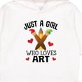 thumbnail image 3 of Inktastic Artist Just a Girl Who Loves Art Toddler Hoodie, 3 of 4