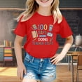 thumbnail image 2 of EHQJNJ T-Shirt Blanc pour Filles, Mode Décontractée pour Enfants, Imprimé, Col Rond, Manches Courtes, Haut d'Été, 2 of 4