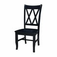 thumbnail image 3 of Double XX Solid Wood Dining Chairs - Set of 2 in Black, 3 of 10