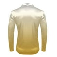 thumbnail image 4 of Men's Fashionable Personality Dancing Party Vintage Solid Color Casual Long Sleeve Turndown Collar Blouse Shirt, 4 of 7