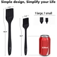 thumbnail image 2 of 600℉ Heat Resistasnt Basting Brushes, BPA Free Silicone Pastry Brush, Spread Oil Butter Sauce Marinades for BBQ Grill Barbecue Baking Kitchen Cooking Dishwasher Safe (Black 2), 2 of 5
